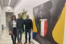 Galleria L’artista Cristopher Veggetti Kanku ospite del nostro Istituto: le nuove frontiere dell’arte nella realtà multietnica