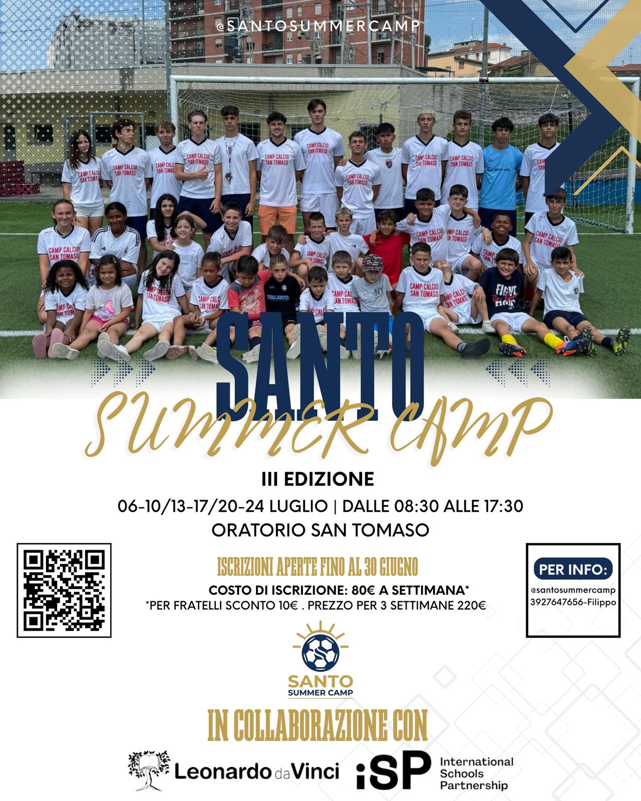 Leonardo da Vinci partner del Santo Summer Camp